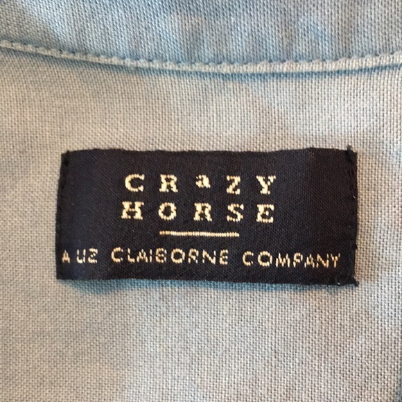 Liz Claiborne Crazy Horse Ramie Rayon Button Down Shirt - Picture 4 of 8